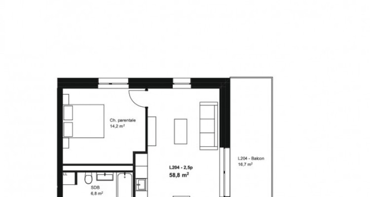 Appartement de 2.5 pièces avec grand balcon image 2