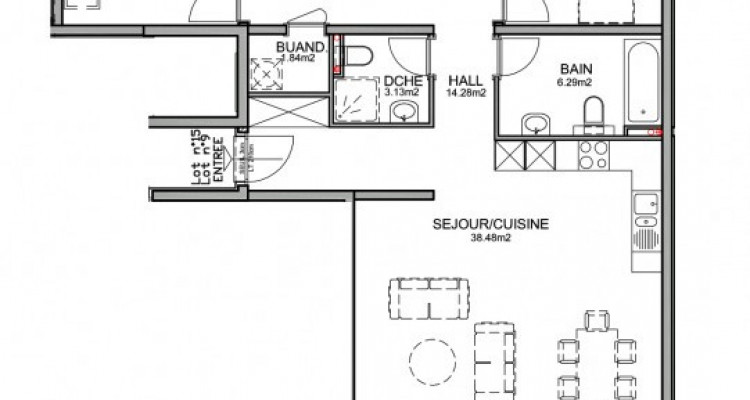 Appartement de 4,5 pièces avec balcon pour investisseur. image 3