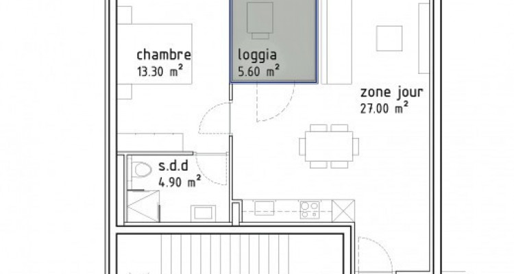 FOTI IMMO - Appartement de 2,5 pièces avec loggia, terrasse et jardin. image 5