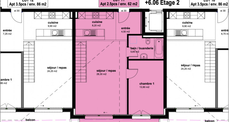 Appartement neuf de 2,5 pièces + grande mezzanine  image 3