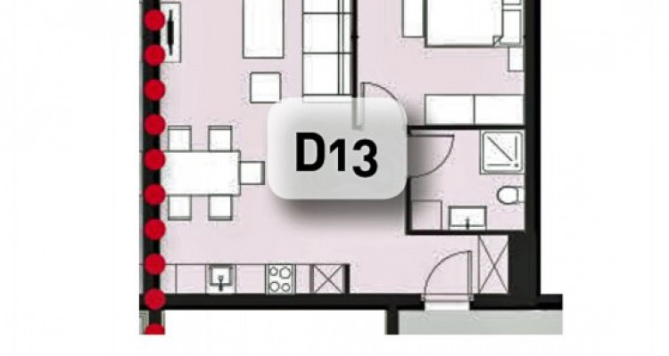 LOCATION VENTE - Appartement neuf de 2,5 pièces avec balcon. image 7