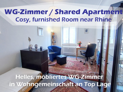 3-person shared apartment - furnished room in a top location near the Rhine image 1