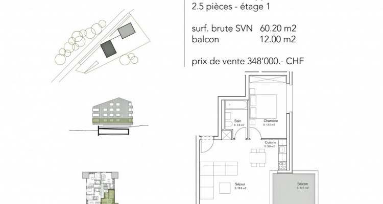 FOTI IMMO - Appartement de 2,5 pièces avec balcon. image 5