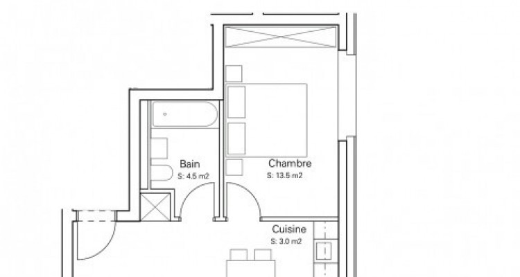 FOTI IMMO - Appartement de 2,5 pièces avec balcon. image 6