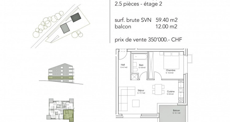 FOTI IMMO - Appartement de 2,5 pièces avec balcon. image 5