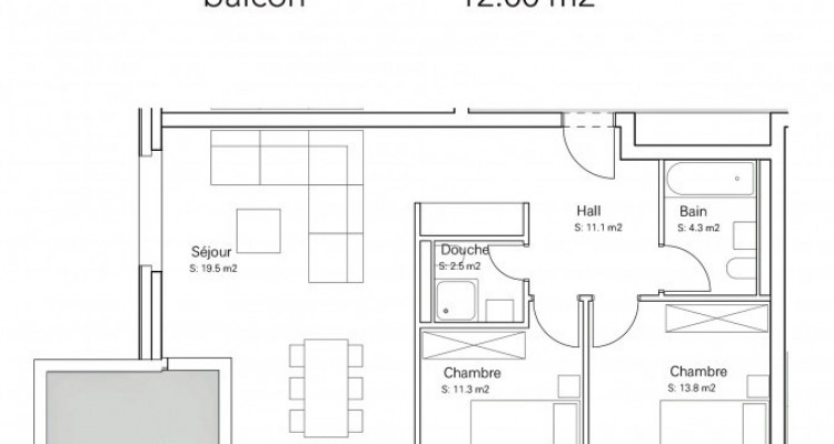 FOTI IMMO - Appartement de 3,5 pièces avec balcon. image 6