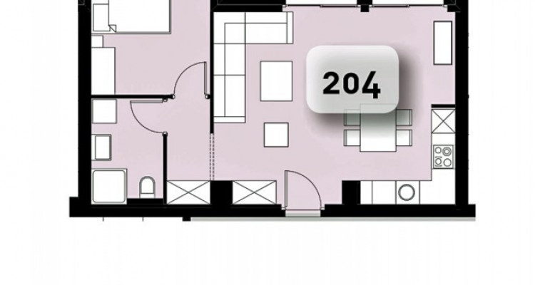 LOCATION VENTE - Appartement de 2,5 pièces avec balcon. image 5