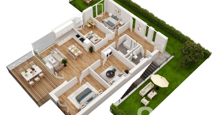 Réalisation exclusive de 3 appartements avec terrasse et jardin privé image 5