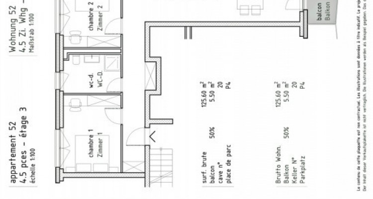 FOTI IMMO - Appartement de 4,5 pièces avec balcon. image 3