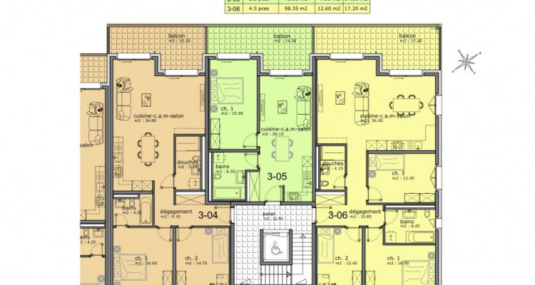SUR PLANS : Superbes appartements de 4.5 pièces avec grand extérieur image 15