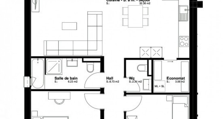 FOTI IMMO - Appartement en attique de 3,5 pièces avec balcon. image 5