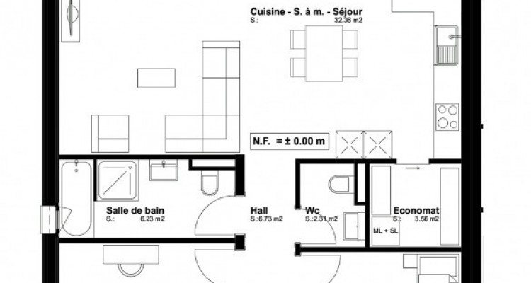 FOTI IMMO - Appartement neuf de 3,5 pièces avec terrasse/jardin. image 6