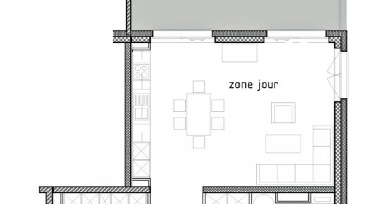 LOCATION VENTE - Attique neuf de 3,5 pièces avec balcon. image 6
