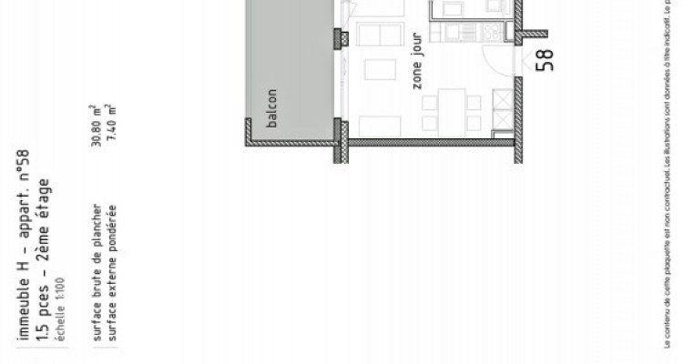 LOCATION VENTE - Joli studio neuf avec balcon. image 5