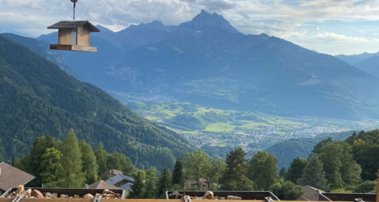 Dans chalet Appart. dangle cosy,  vue dominante sur les dents du midi. image 2