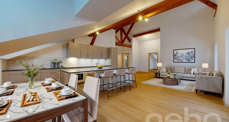 Splendide 5.5p sous les combles orienté sud dans bâtiment historique! image 2