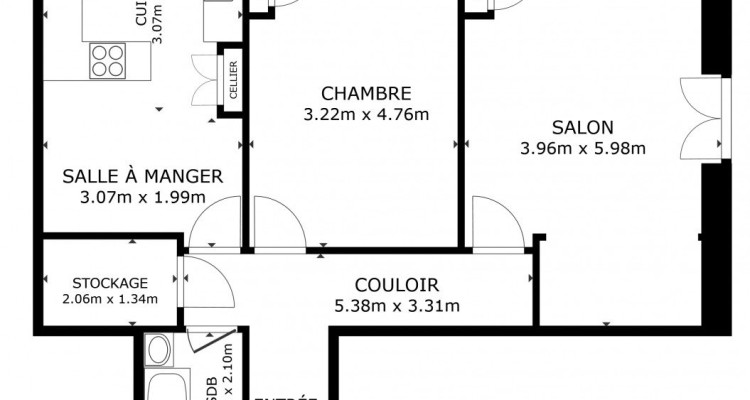 Appartement 3.5  pièces meublé à 2 pas du CEVA image 11