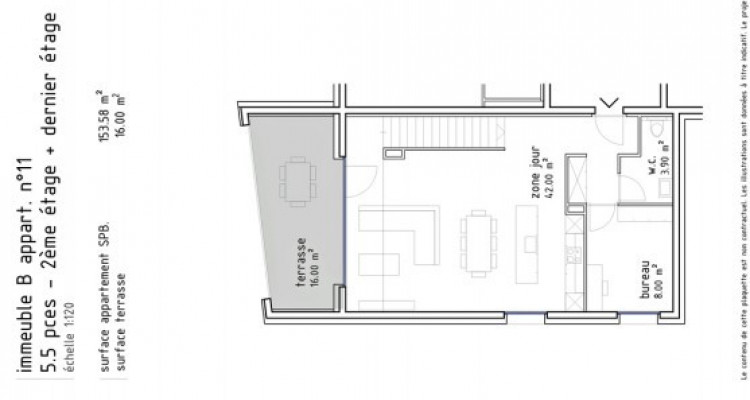 LOCATION VENTE Fr. 3000.-/mois duplex de 5,5 pièces en attique. image 5