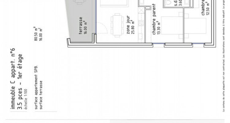 LOCATION VENTE - Appartement de 3,5 pièces avec terrasse. image 5