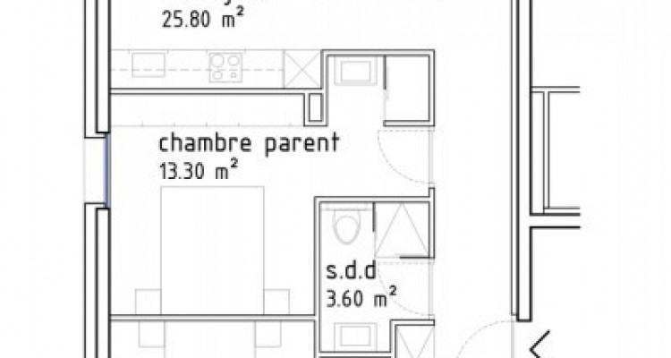 LOCATION VENTE - Appartement de 3,5 pièces avec terrasse. image 6