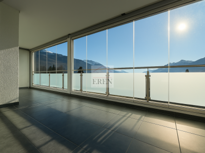Magnifique et lumineux 3,5 pièces bénéficiant dune grande terrasse vitrée avec vitres coulissantes et vue panoramique dégagée image 3