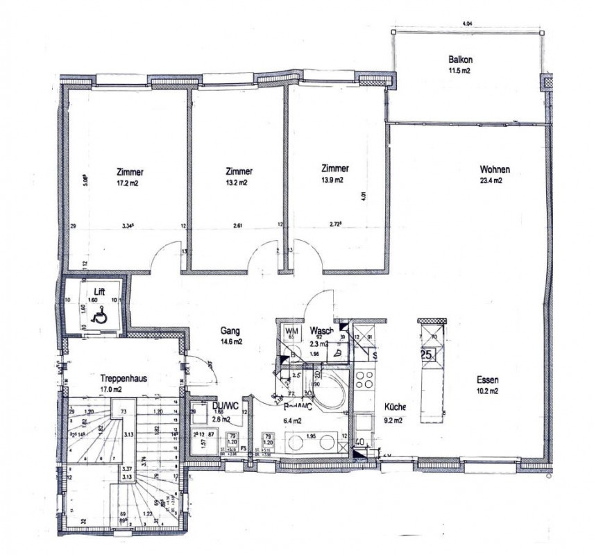 grosszügige 4.5 Zimmer Wohnung an bester Lage 4.5 pièces 113 m2 à