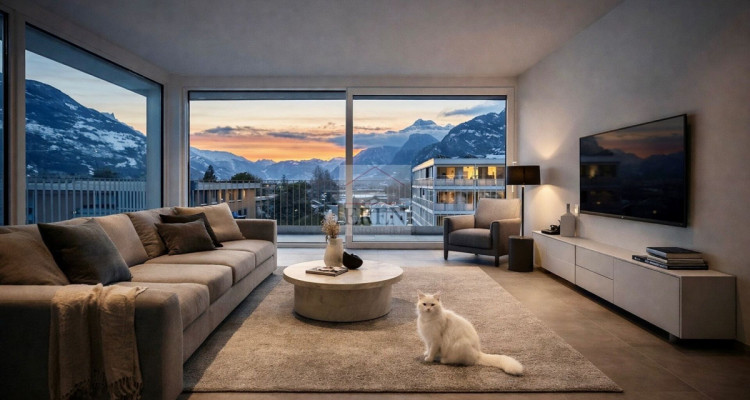 Attique exceptionnel 4,5 neuf avec vue panoramique et terrasse de 55 m2 sud-ouest image 1