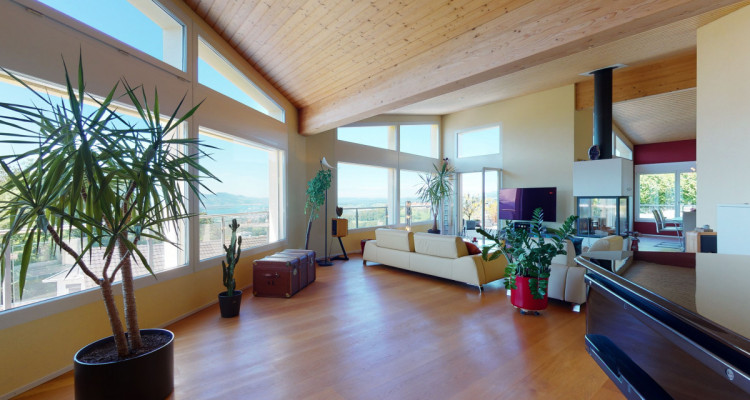 Exklusives Architektenhaus, optimale Berg-Seesicht und Schwimmteich image 8