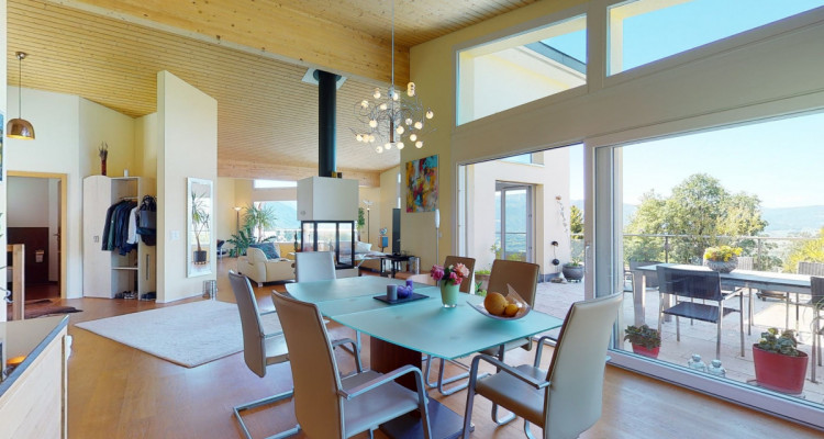 Exklusives Architektenhaus, optimale Berg-Seesicht und Schwimmteich image 9