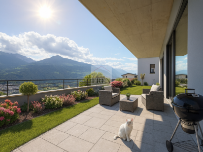 Superbe appartement 5,5 pièces avec magnifique vue dégagée à vendre à Erde (Conthey) - Dernier appartement disponible image 2