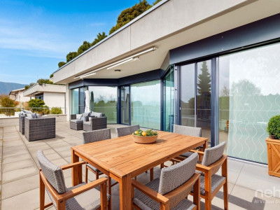 Appartement-terrasse lumineux et élégant avec vue à Gampelen image 11