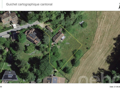 TERRAIN CONSTRUCTIBLE AVEC PROJET POUR 2 LOGEMENTS + ZONE VERTE image 2