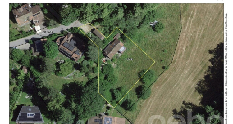 TERRAIN CONSTRUCTIBLE AVEC PROJET POUR 2 LOGEMENTS + ZONE VERTE image 2