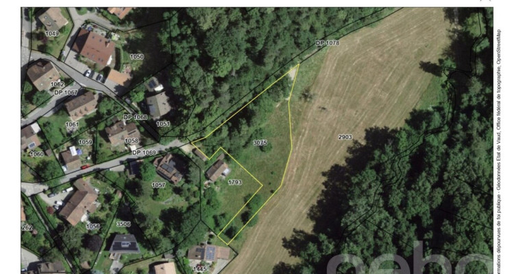 TERRAIN CONSTRUCTIBLE AVEC PROJET POUR 2 LOGEMENTS + ZONE VERTE image 3