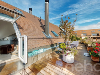 Bel attique rénové avec terrasse et belle hauteur sous plafond image 7