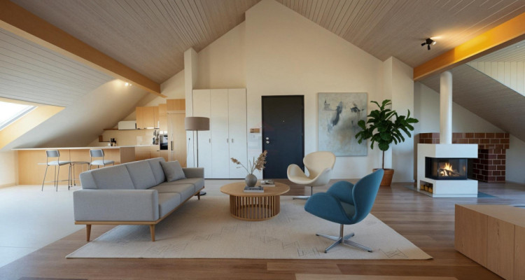 Superbe attique contemporain THPE 5 pièces - Vue dégagée et calme absolu image 1