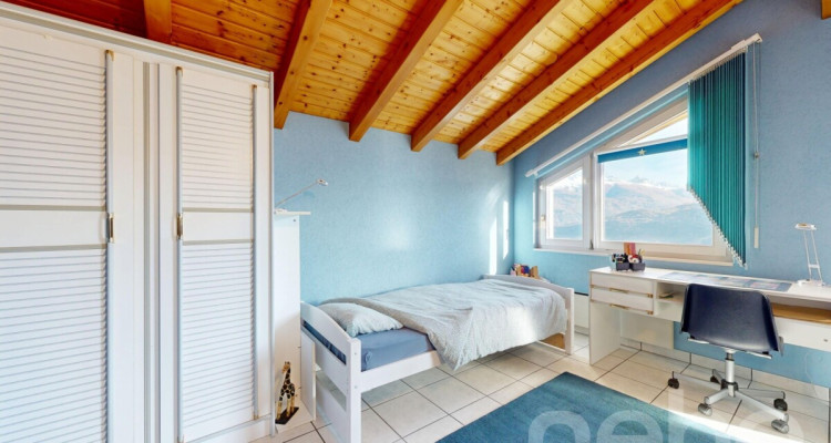 Maison contiguë à Savièse avec vue panoramique et studio attenant image 12