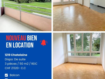 3 pièces avec balcon à Châtelaine image 1