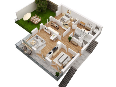 Votre appartement avec vue 180° sur le lac, terrasse et jardin privé ! image 5