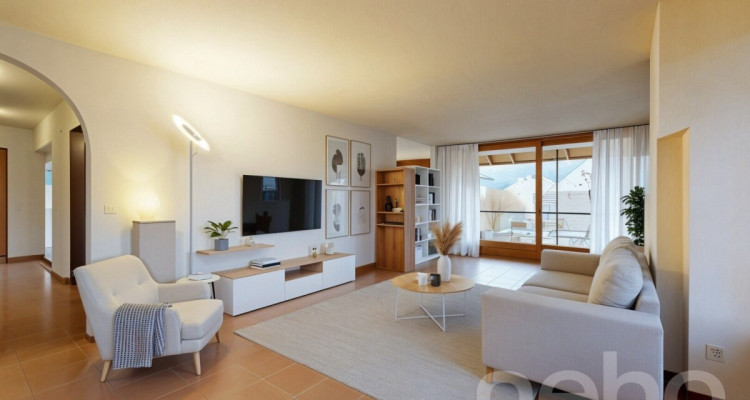 Helle 4.5-Zimmerwohnung mit Cheminée, Balkon, Grünblick. Nähe Thun. image 8