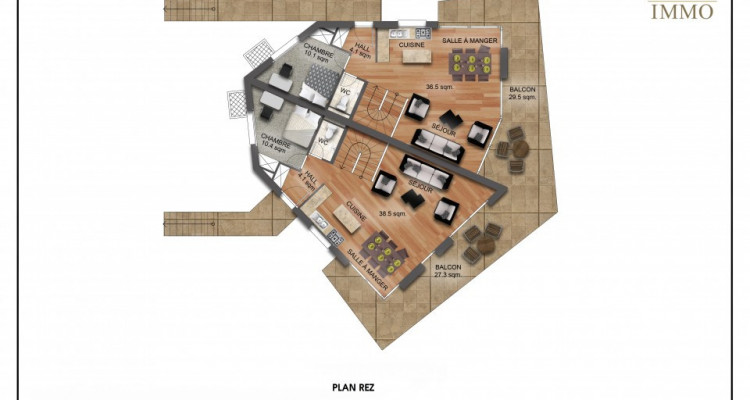 Villa jumelle de 126 m2 habitable. Parcelle de 673 m2 Villa B image 2
