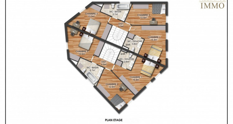 Villa jumelle de 126 m2 habitable. Parcelle de 673 m2 Villa B image 3
