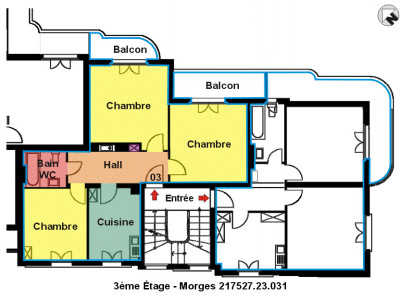 3 pièces au 3ème étage - Rue Sablon 27 à Morges image 1