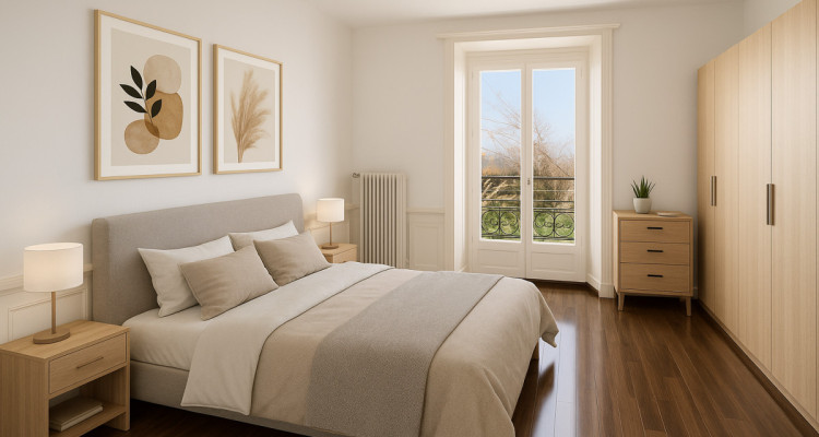 Salon ouvert et finitions en marbre image 3