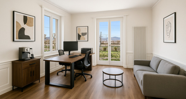 Salon ouvert et finitions en marbre image 4