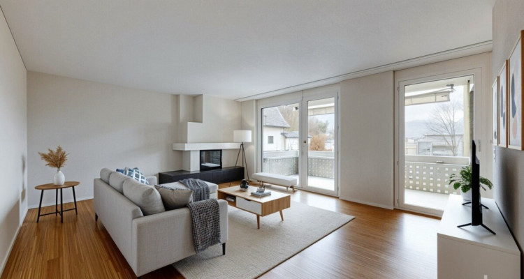 Moderne 4.5-Zimmerwohnung mit Cheminée und Pilatusblick image 1