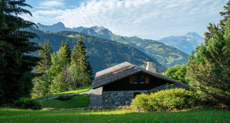 Gryon Immobilier vous propose un joli chalet sans vis à vis proche téléski des Fracherets image 1