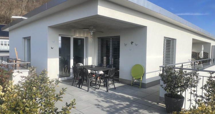 Vue sur les Alpes, lumière et exclusivité : attique contemporain avec terrasse panoramique image 1