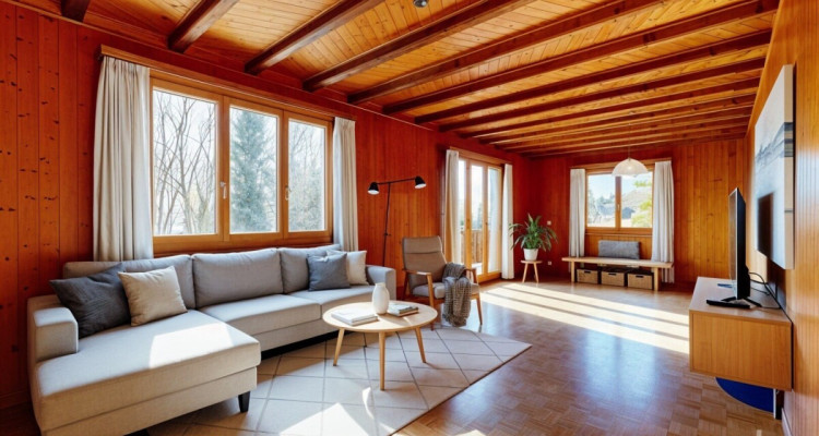 Une opportunité rare : chalet spacieux à fort potentiel à Genolier image 3