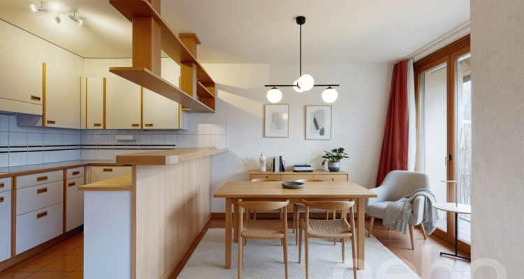 Helle 4.5-Zimmerwohnung mit Cheminée, Balkon, Grünblick. Nähe Thun. image 4